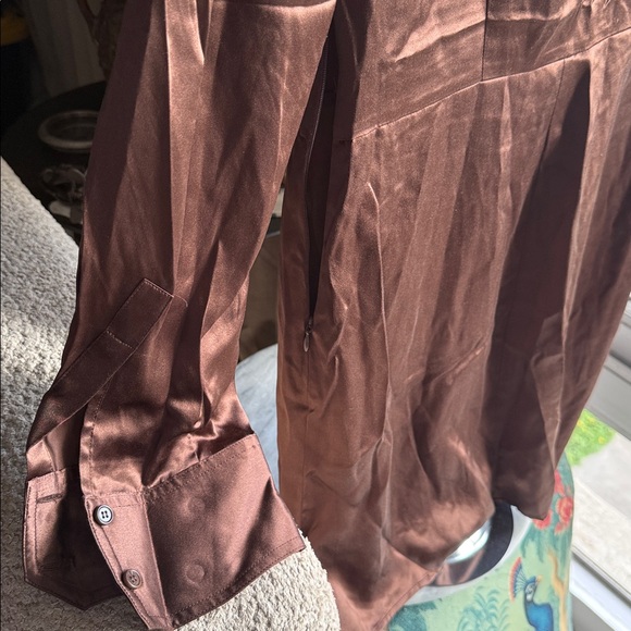 Reformation brown silk mini dress - Picture 8 of 13